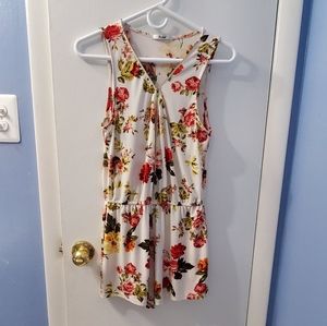White Floral romper